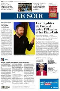 Portada de Le Soir (Bélgica)