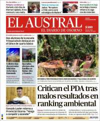 Portada de El Austral de Osorno (Chile)