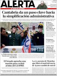 Portada de Alerta - El Diario de Cantabria (España)