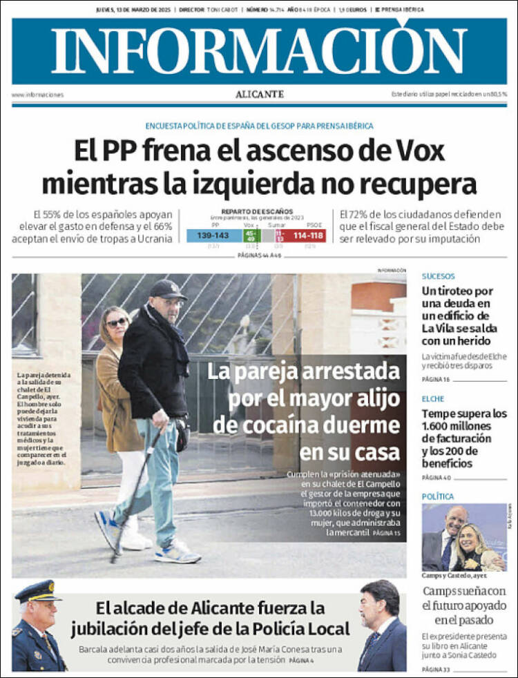 Portada de Diario Información (España)