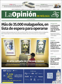 Portada de La Opinión de Málaga (España)