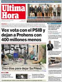 Portada de Última Hora (España)