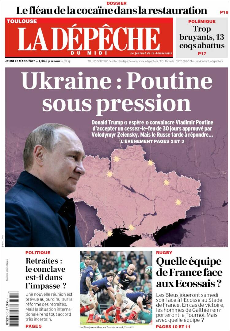 Portada de La Dépêche du Midi (France)