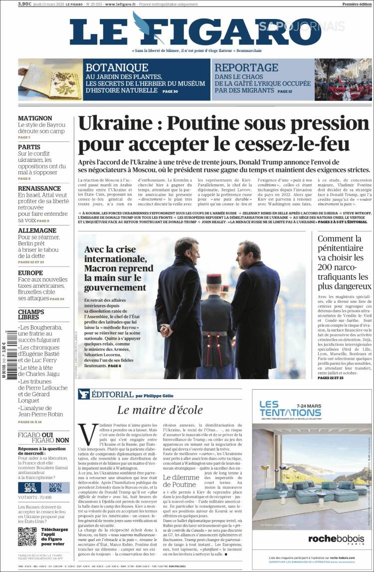 Portada de Le Figaro (France)