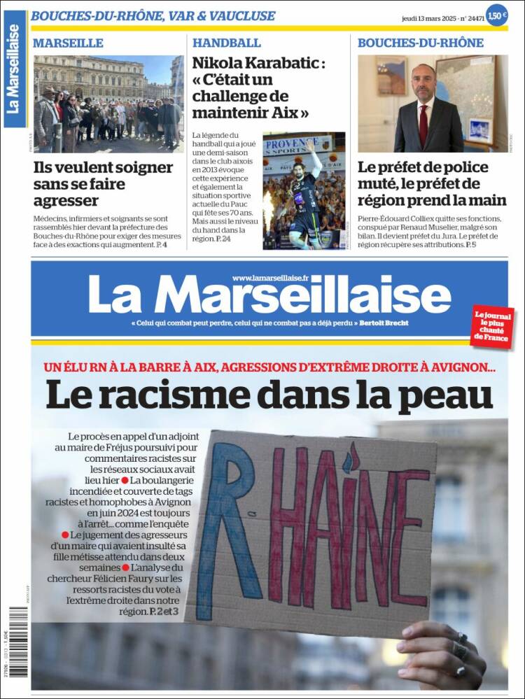 Portada de La Marseillaise (France)