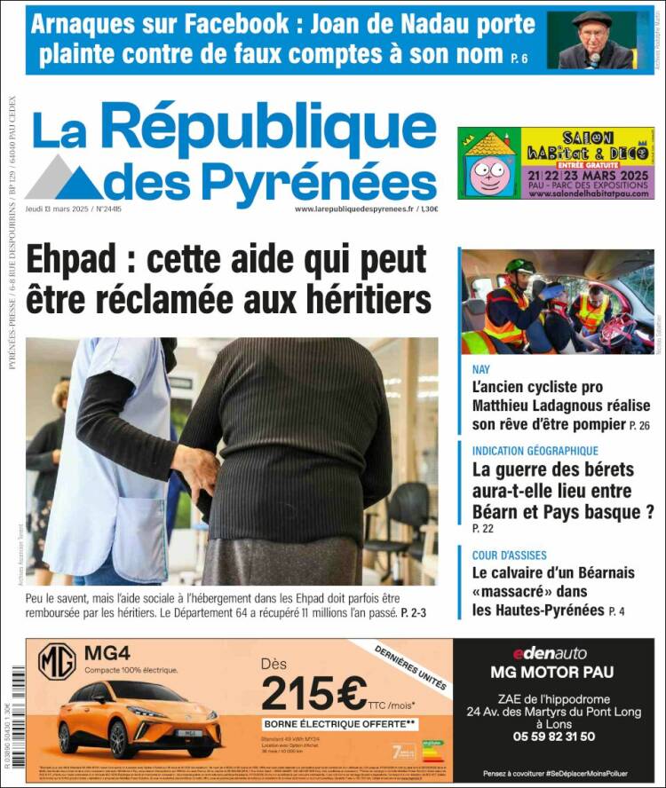 Portada de La République des Pyrénées (France)
