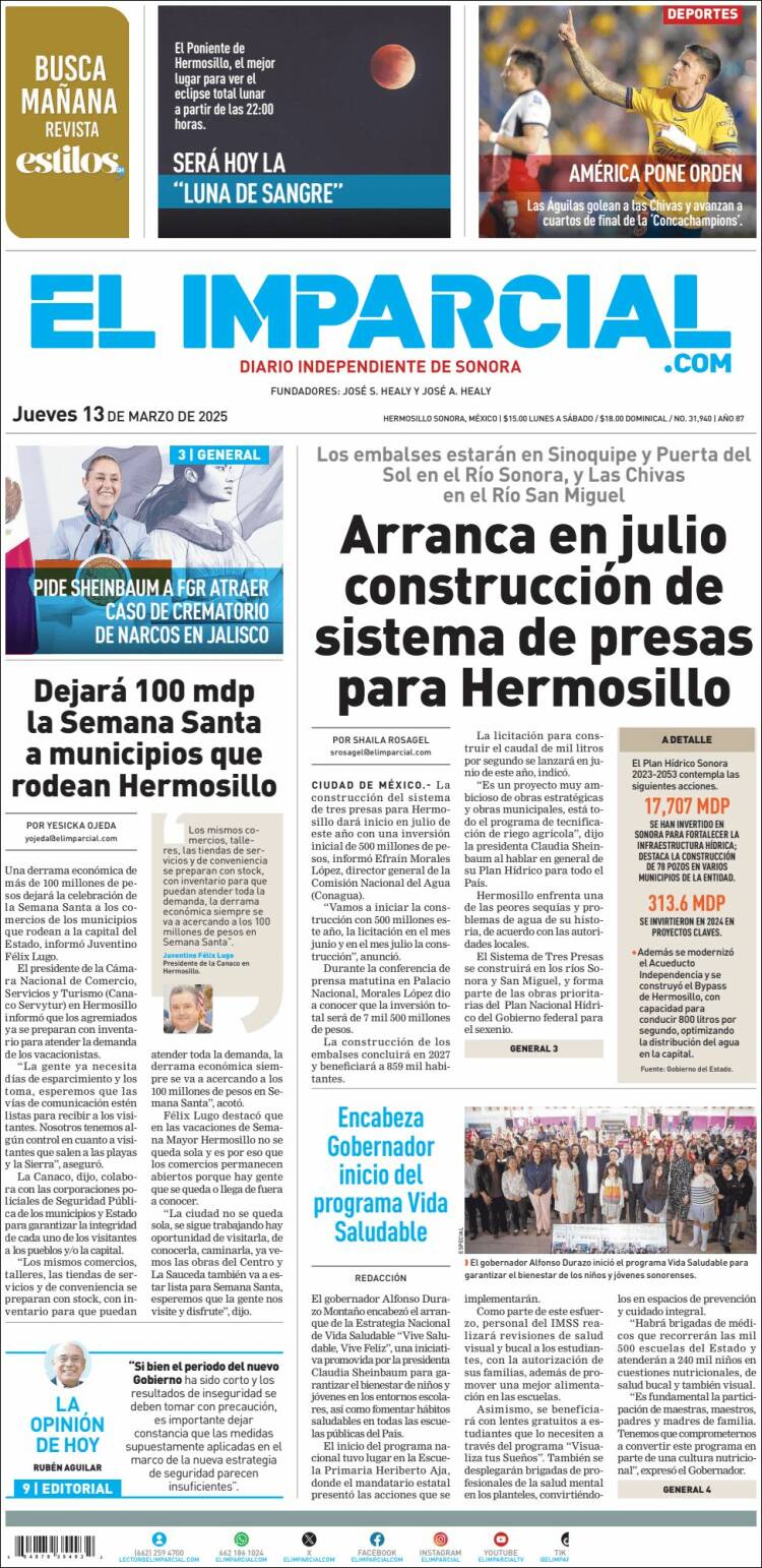 Portada de El Imparcial (México)