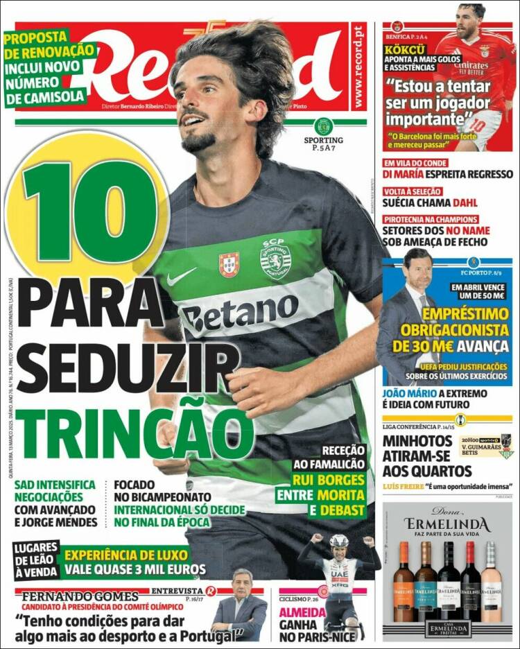 Portada de Record (Portugal)