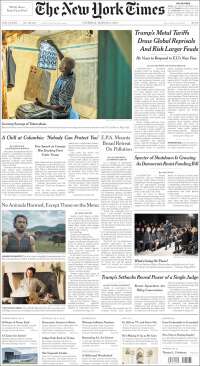 Portada de New York Times (USA)