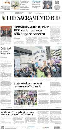 Portada de The Sacramento Bee (USA)