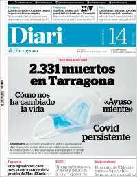 Portada de Diari de Tarragona (España)