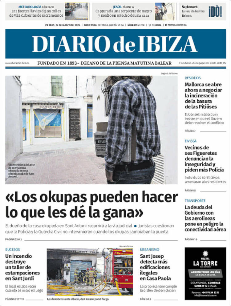 Portada de Diario de Ibiza (España)