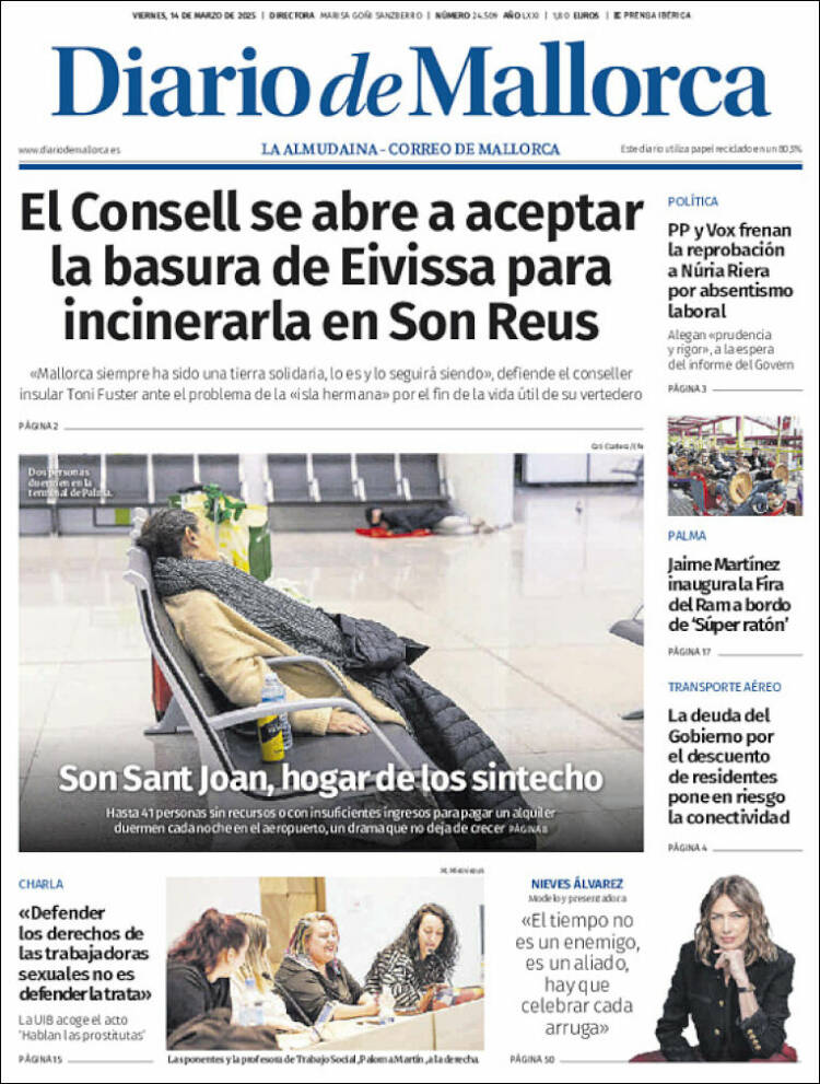 Portada de Diario de Mallorca (España)