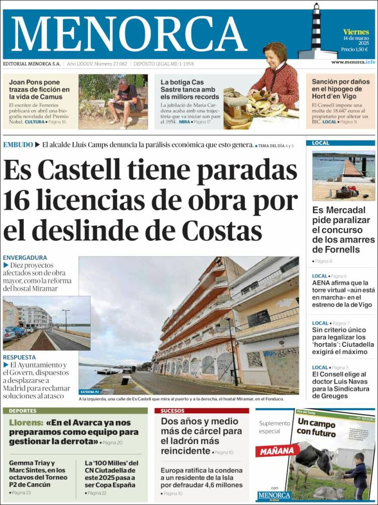 Portada de Menorca - Diario Insular (España)