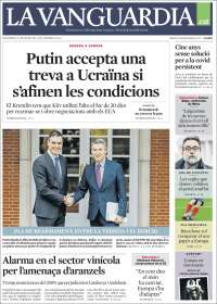 Portada de La Vanguardia (España)