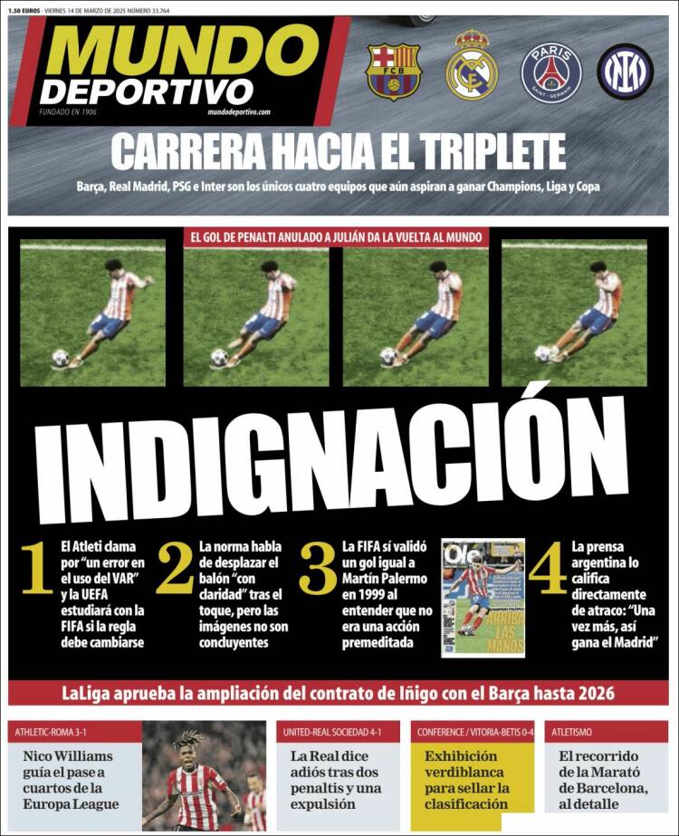 Portada de Mundo Atlético (España)