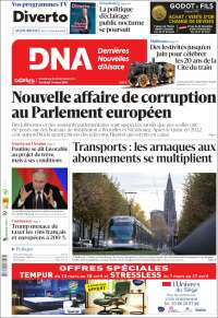 Portada de Les Dernières Nouvelles d'Alsace (Francia)