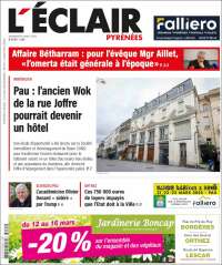 Portada de L'Eclair des Pyrénées (Francia)