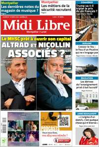 Portada de Midi Libre (Francia)