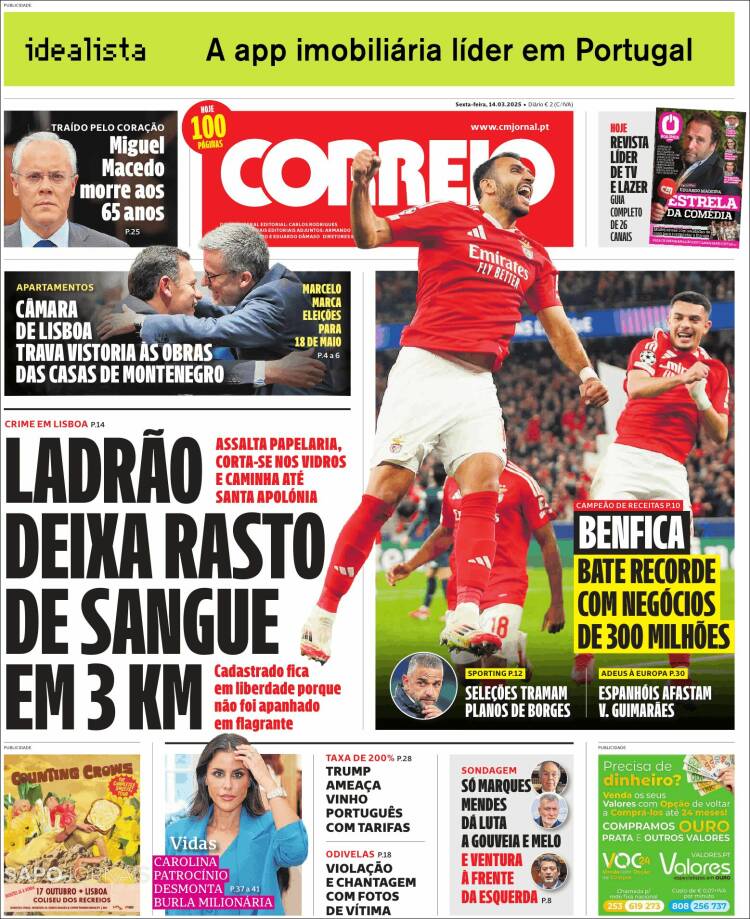 Portada de Correio da Manhã (Portugal)