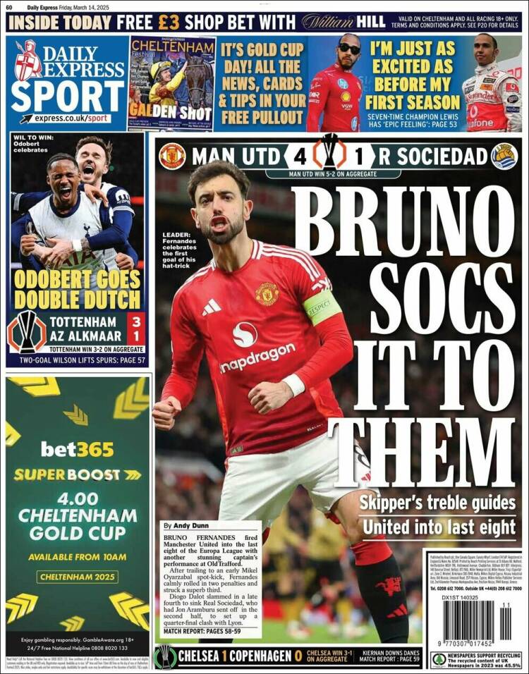 Portada de Express Sport (Reino Unido)