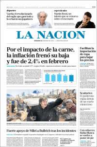 Portada de La Nación (Argentina)