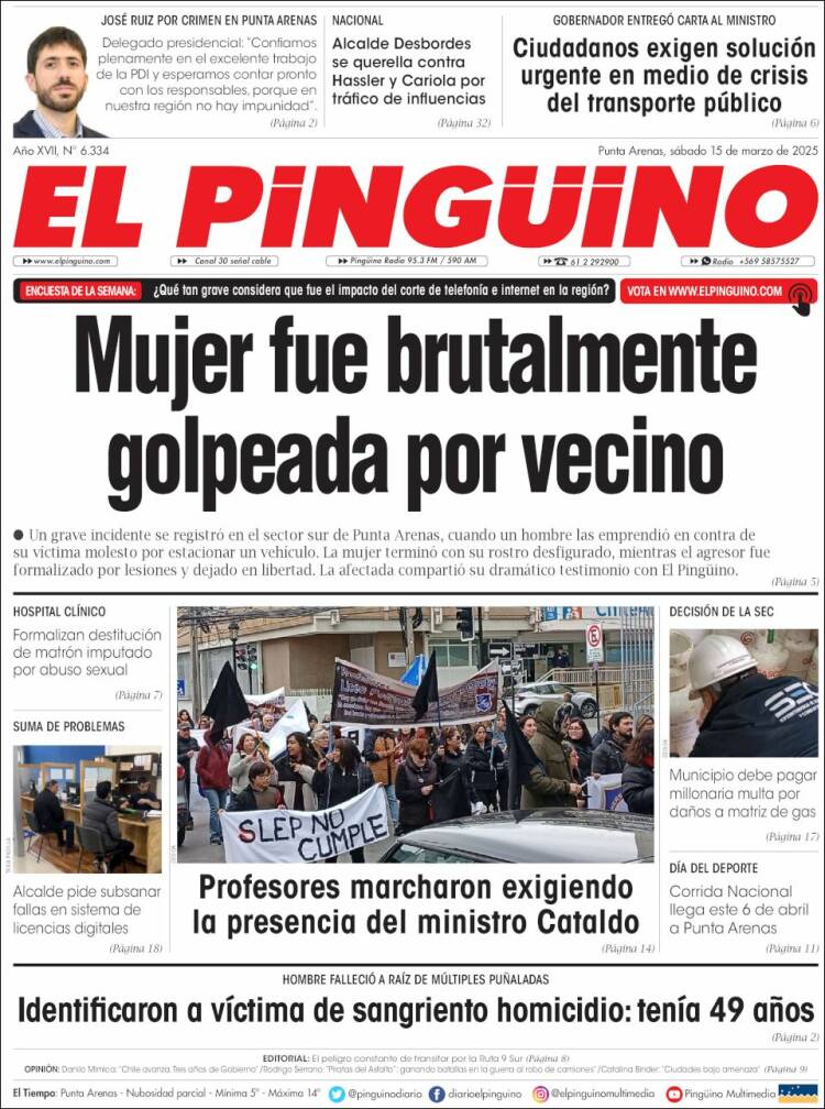 Portada de El Pingüino (Chile)