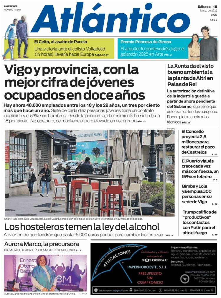 Portada de Atlántico Diario (España)