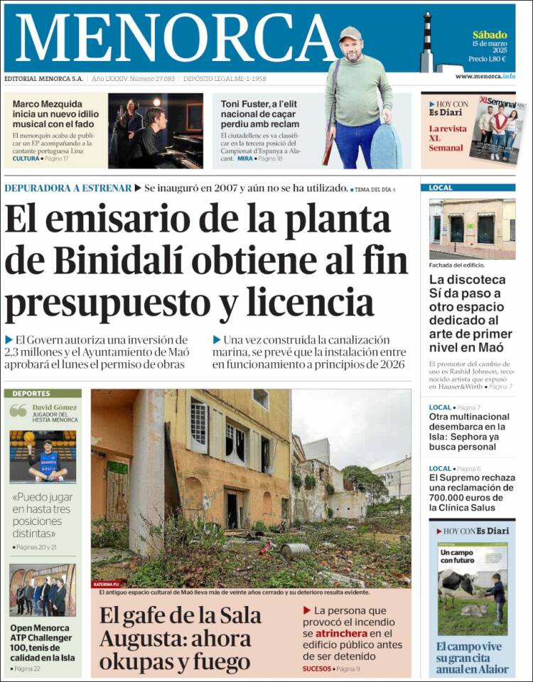 Portada de Menorca - Diario Insular (España)