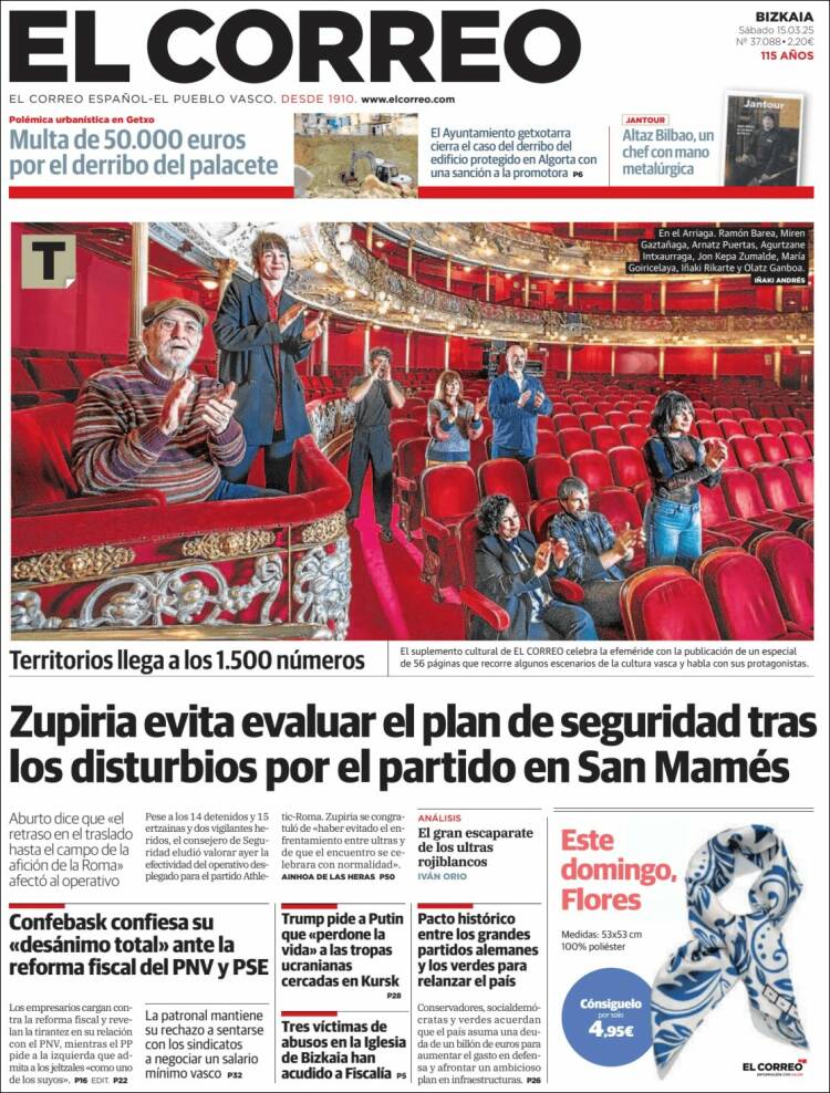 Portada de El Correo (España)