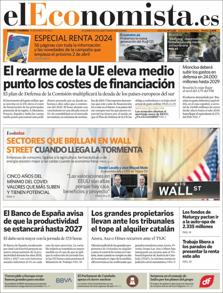 Portada de El Economista (Espa&ntilde;a)