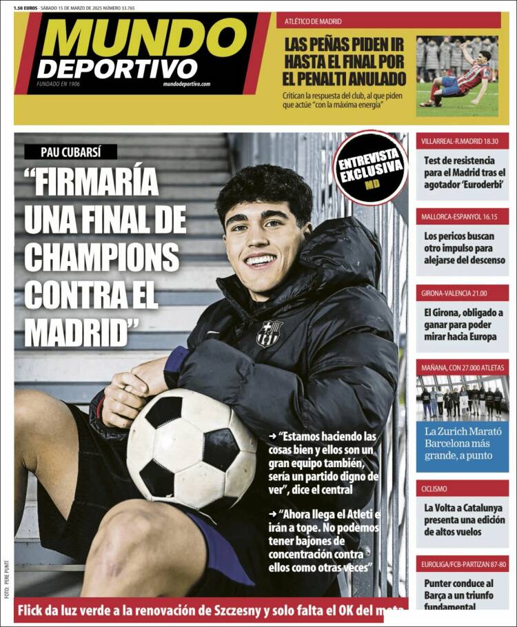 Portada de El Mundo Deportivo (España)