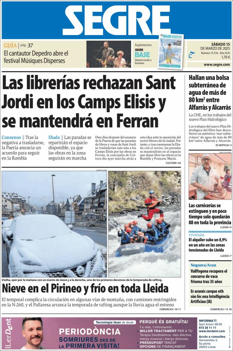 Portada de Segre  (España)