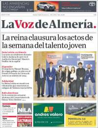 Portada de La Voz de Almería (España)