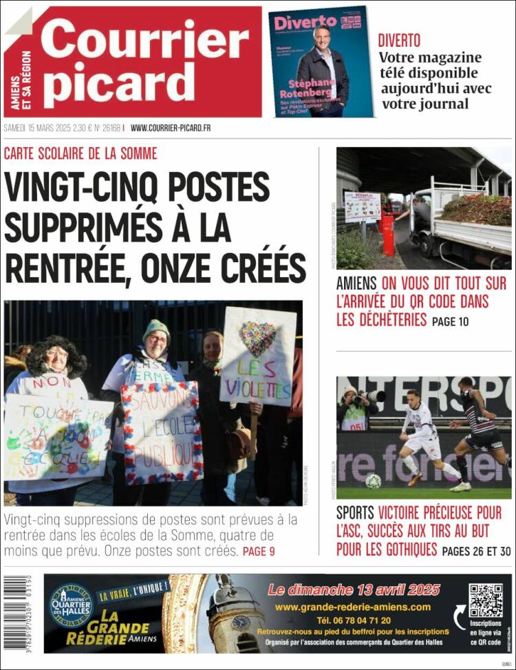 Portada de Courrier Picard (Francia)