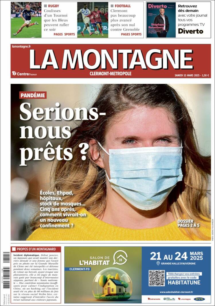 Portada de La Montagne (Francia)