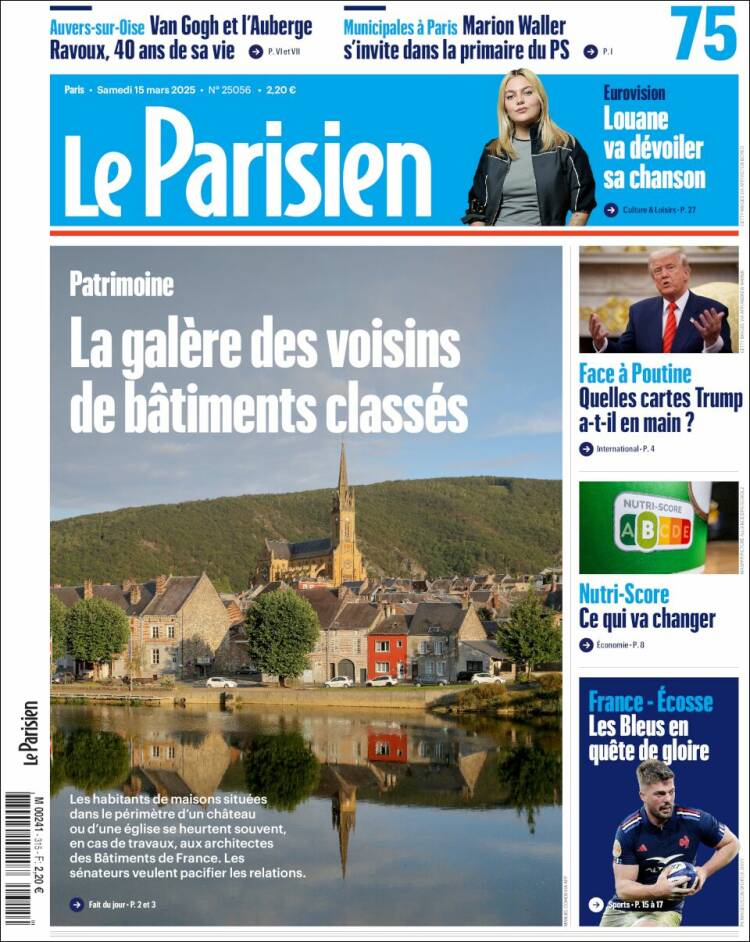 Portada de Le Parisien (Francia)