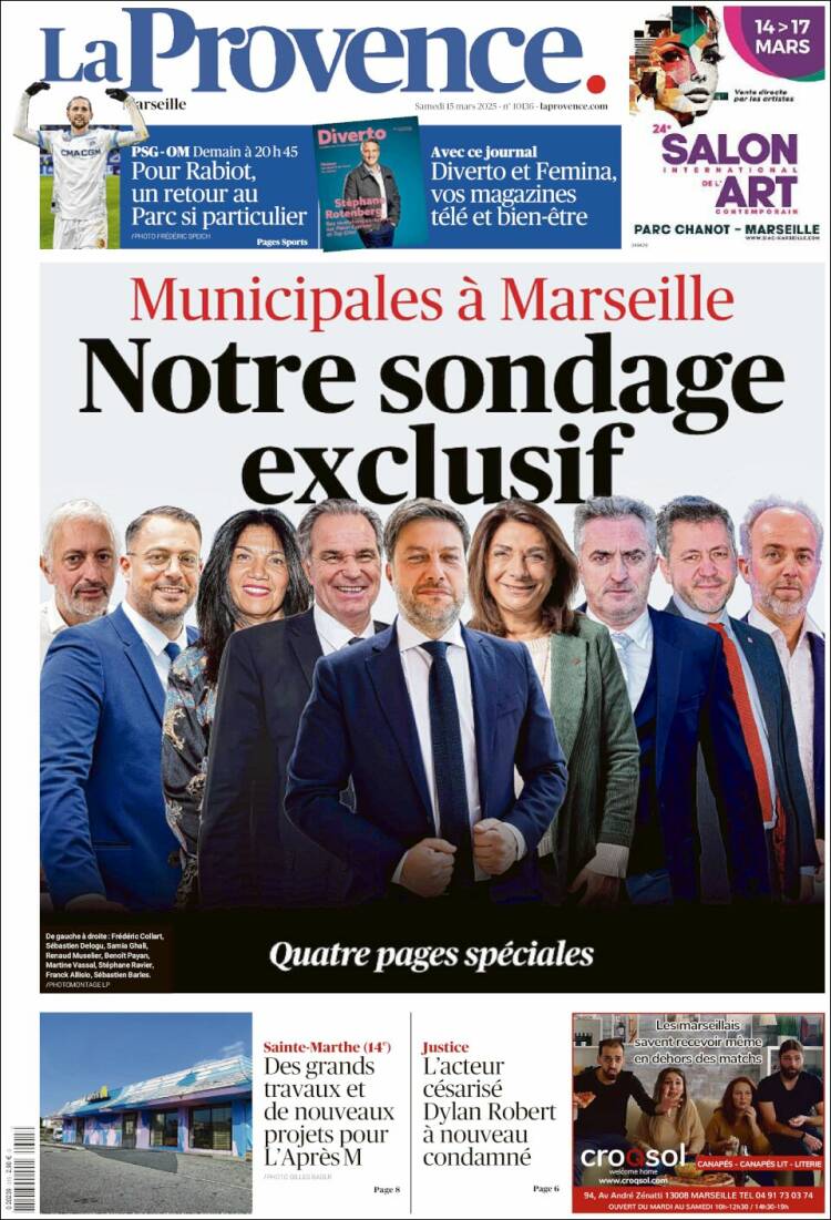 Portada de La Provence (Francia)