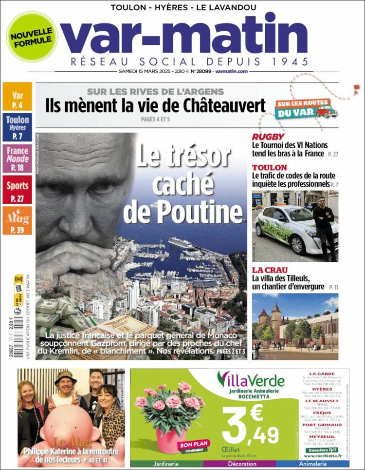 Portada de Var-Matin (Francia)