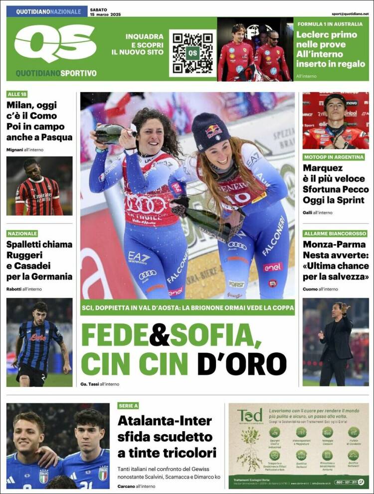 Portada de Quotidiano Sportivo (Italia)