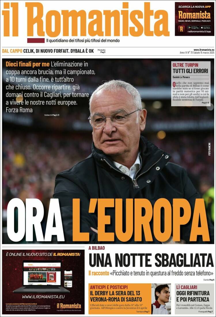 Portada de Romanista (Italia)