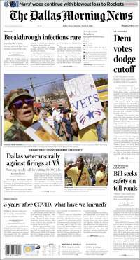 Portada de Dallas Morning News (USA)