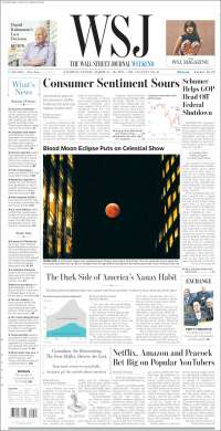 Portada de Wall Street Journal (USA)