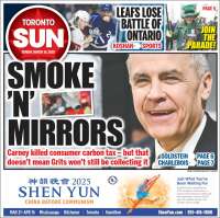 Portada de The Toronto Sun (Canadá)