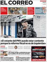 Portada de El Correo (España)