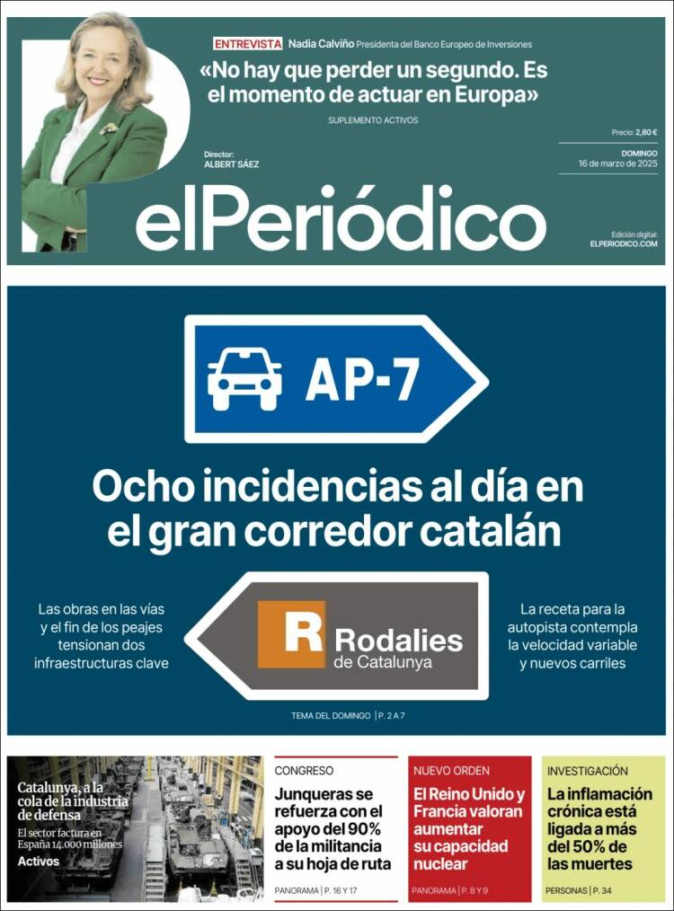 Portada de El Periódico (España)