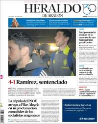 Portada de Heraldo de Aragón (España)