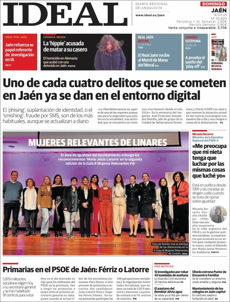 Portada de El Ideal de Jaén (España)