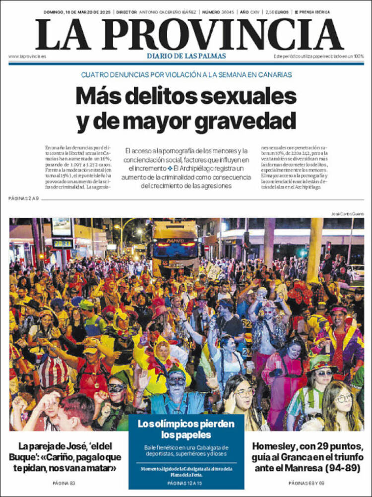 Portada de La Provincia (España)