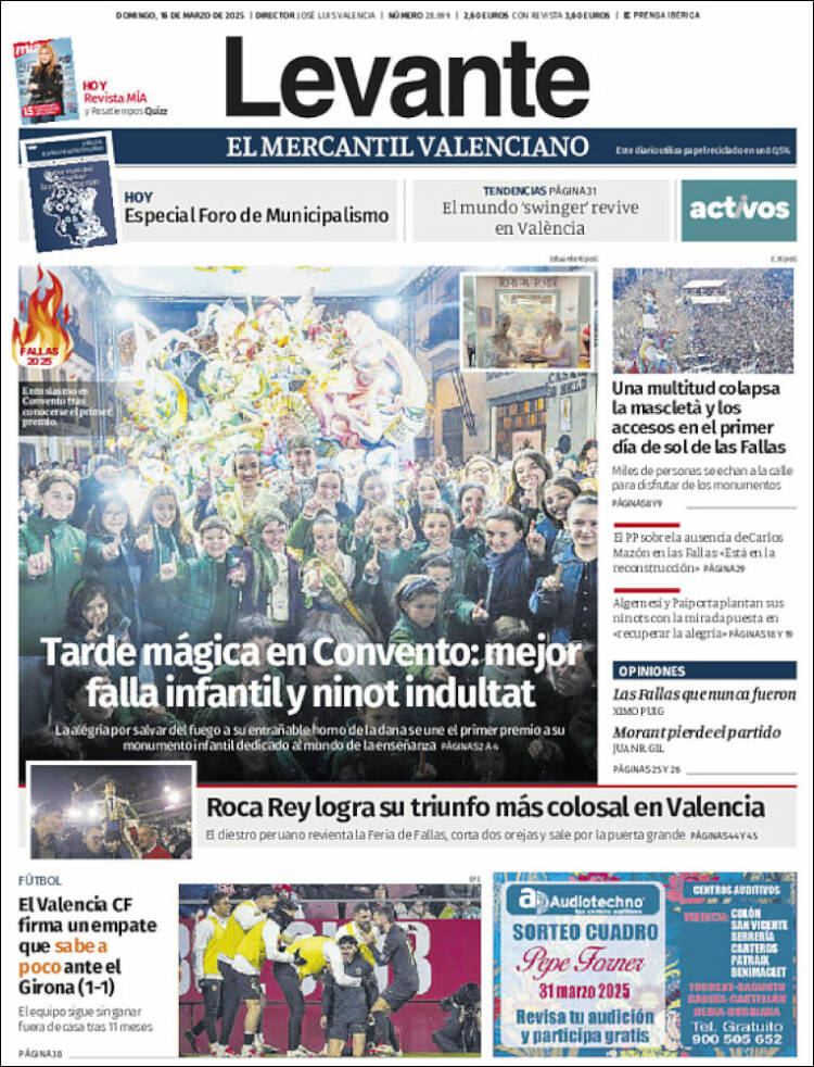 Portada de Levante (España)